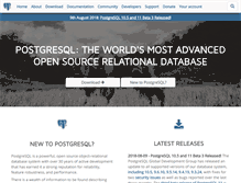 Tablet Screenshot of postgresql.org