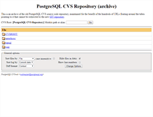 Tablet Screenshot of anoncvs.postgresql.org